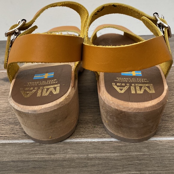 MIA Anja Mustard Clog Sandals Size 37 - Picture 6 of 9